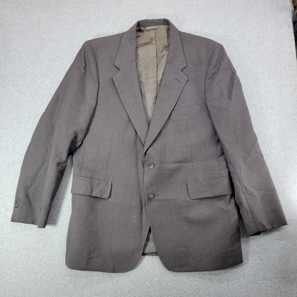 Vintage Levi Strauss & Co Suit Jacket Mens 44R Gray 2 Button Business Class USA